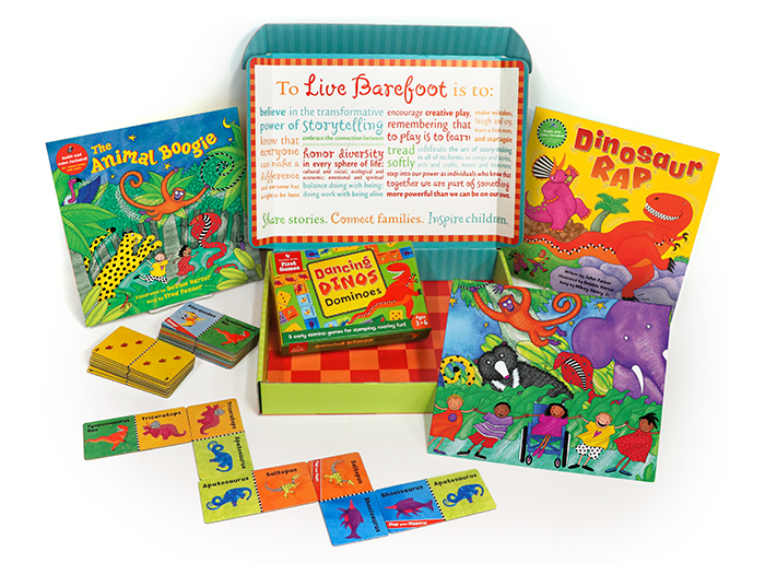 Dancing Dinos Dominoes | Ages 3-6 | Game | Barefoot Books