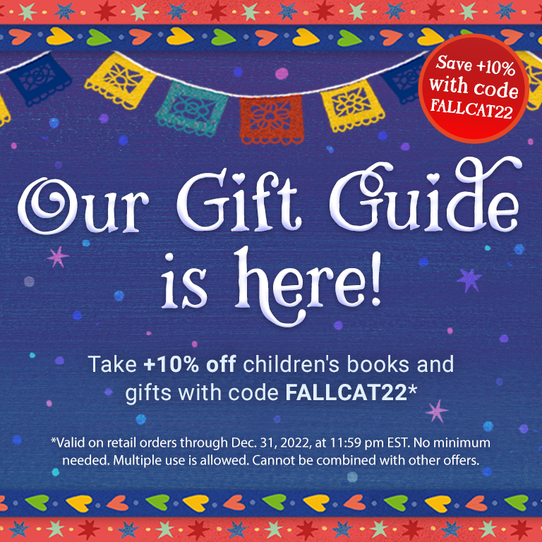Our Gift Guide is here! Take +10% off children's books and gifts with the code FALLCAT22