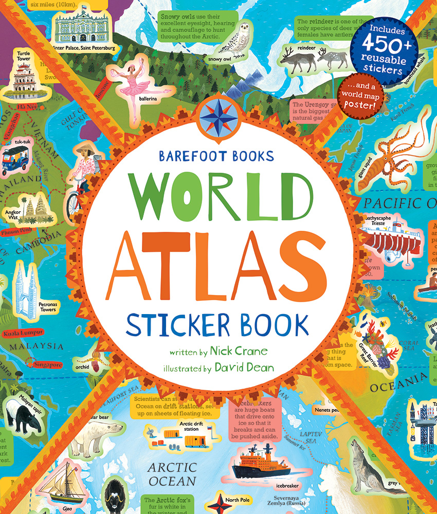 World Atlas Sticker Book, Ages 4-10